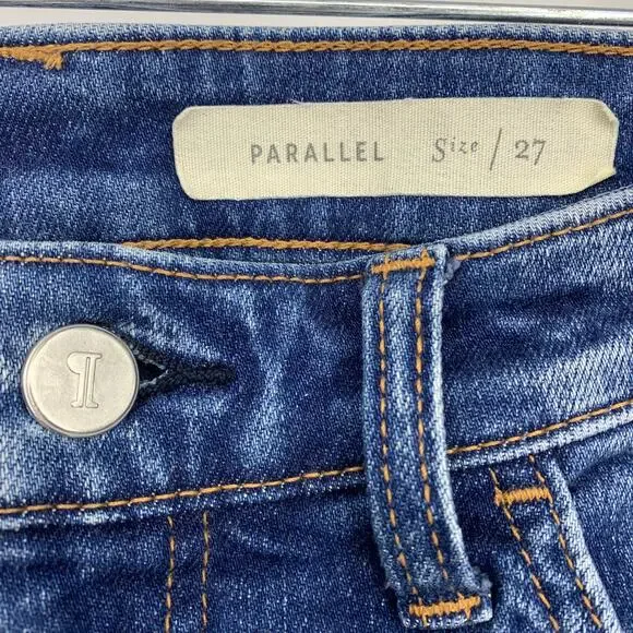 Anthropologie Pilcro Parallel Selvedge Mid Rise Jeans Womens Sz 27 Heritage Wash - Picture 5 of 7